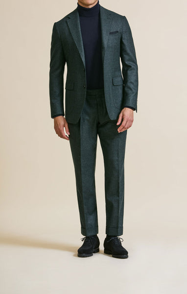 Loro Piana グリーントップス Loro Piana - Tundra Green Linen Polo