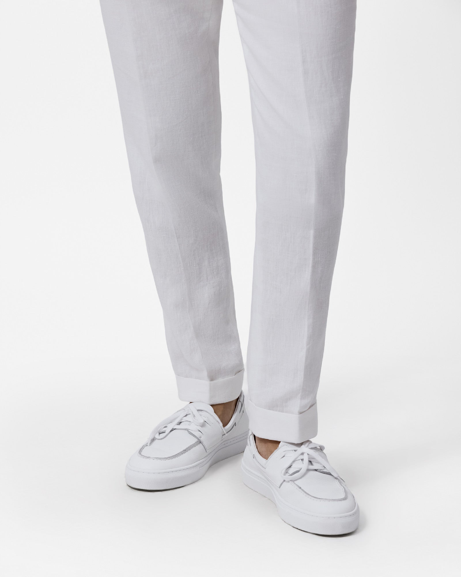 Sneaker grain calf white