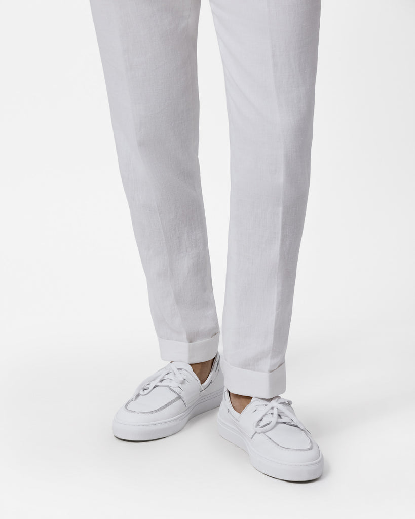 Sneaker grain calf white