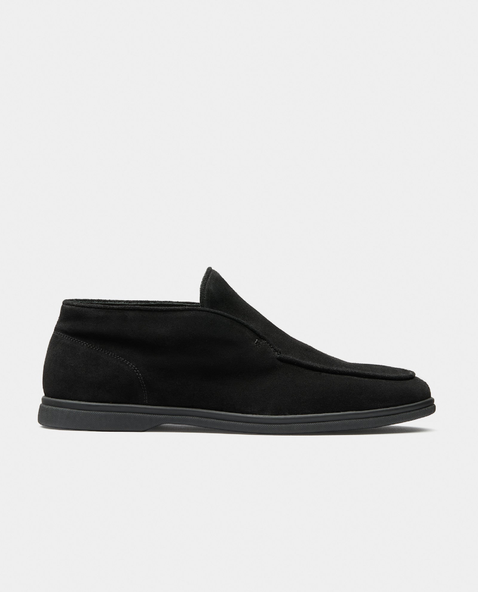 Black Suede Mid Top City Loafers