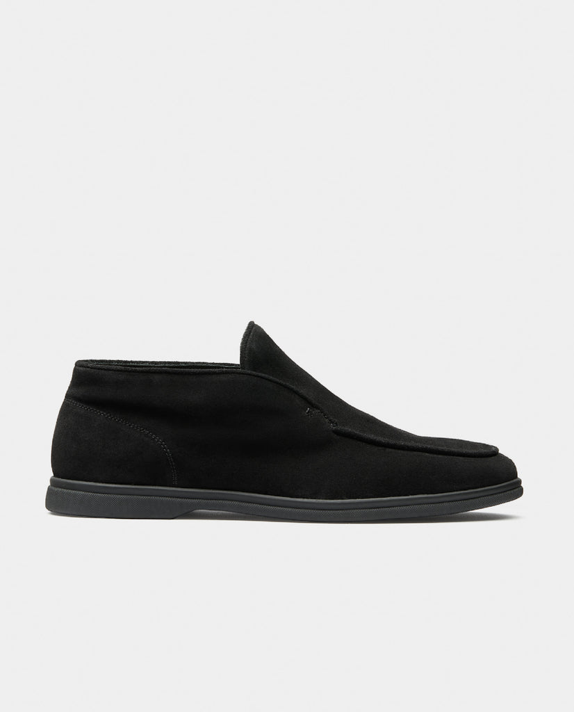 Black Suede Mid Top City Loafers