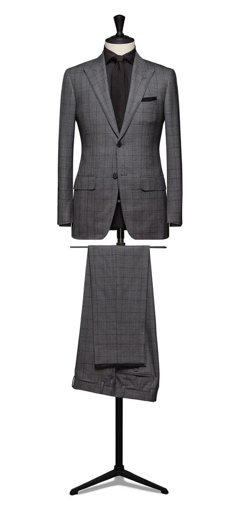 Thomas Mason Black Compact Two-Ply Cotton Poplin