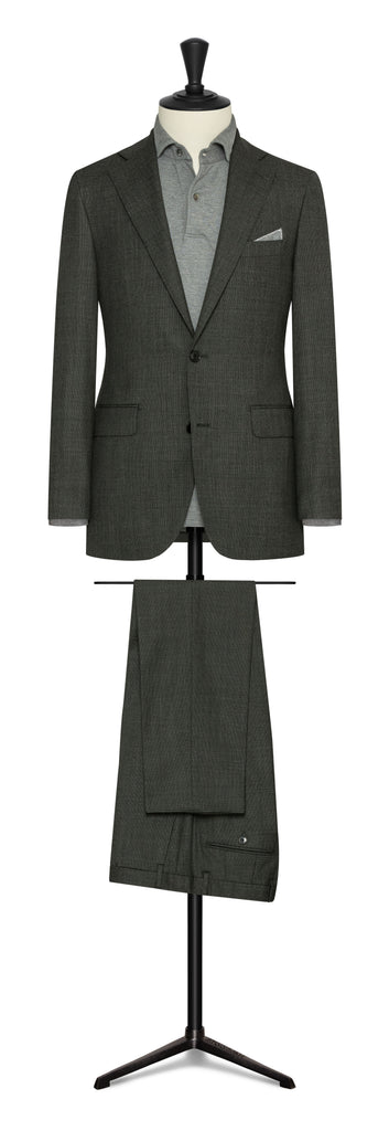 Albini Knit Mid Grey Melange Piqué Doppio Cotton