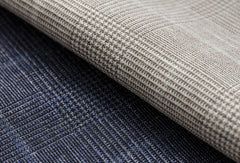 Drago Mixed Blue Linen & Wool with Light Blue Windowpane