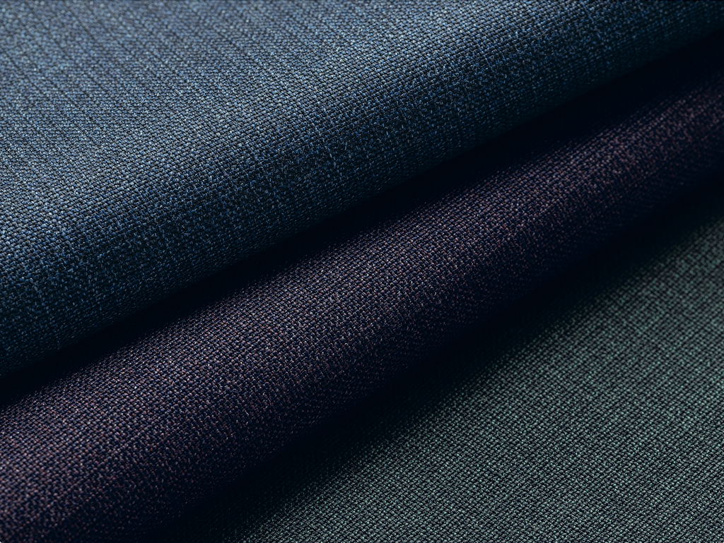 Loro Piana MOOVING Forest Green Stretch Wool with Micro Effect