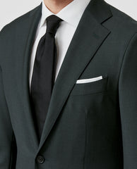 Loro Piana MOOVING Forest Green Stretch Wool with Micro Effect