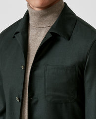 Trabaldo Togna Dark Green S120 Wool Twill With Brushed Look