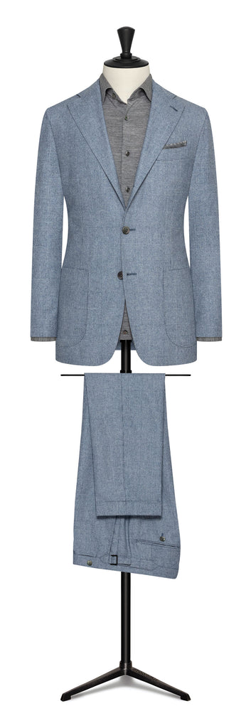 Reda Light Grey Mélange S120 Fine Pure Wool Jersey