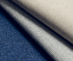 Carlo Barbera Two Tone Blue Merino Wool & Cashmere Houndstooth