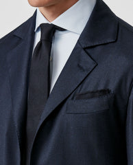 Trabaldo Togna Midnight Blue Wool Twill With Brushed Look