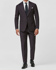 Loro Piana Grape Stretch Wool With Micro Effect