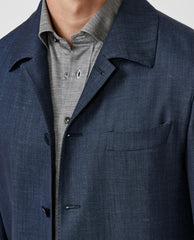 Loro Piana JERSELY Indigo Jersey Stretch Wool, Silk & Linen Twill