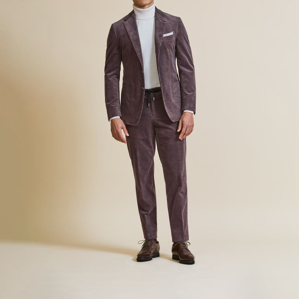 Pontoglio Mauve Stretch Cotton Corduroy