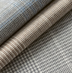 Drago Light Brown S130 Wool With Ivory Glencheck