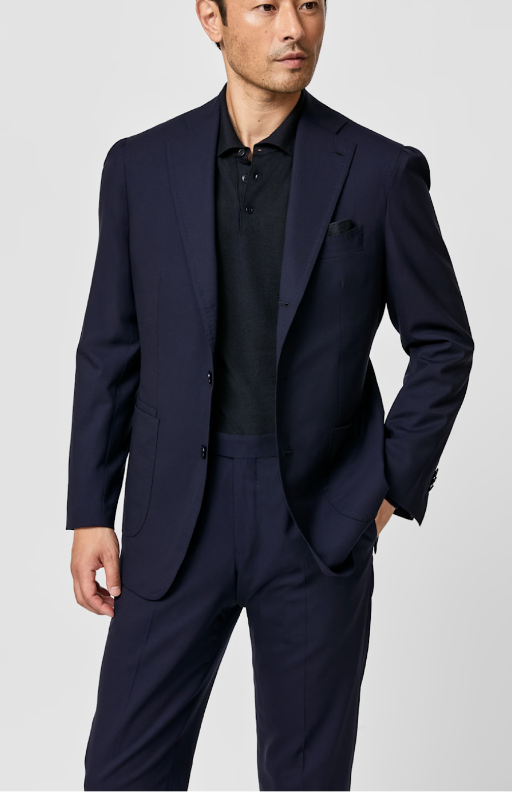 made to measure suits Loro Piana Dark Blue S170 Wool Plain Weave made to measure suits Loro Piana Dark Blue S170 Wool Plain Weave
