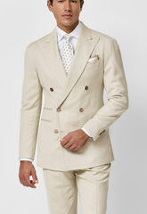 Loro Piana JERSELY Sand Jersey Stretch Wool, Silk & Linen Twill