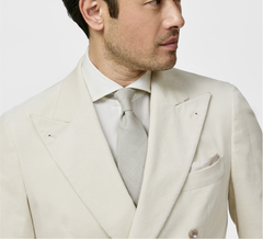 Pontoglio Off White Stretch Cotton Corduroy