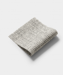 Ferla Light Grey & Ivory Merino Wool & Baby Alpaca Blend Glencheck