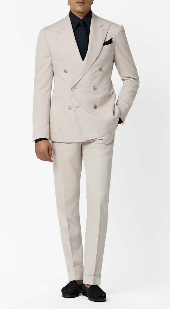 Lanificio Ermenegildo Zegna SILKSKIN Ecru Soft Touch Pure 100% Silk Twill