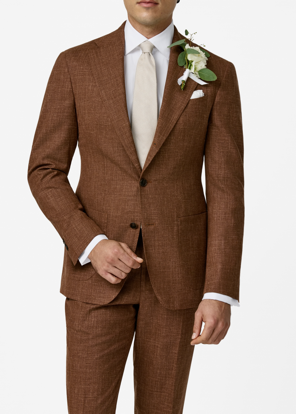 Wool Ginger Paulo Oliveira Ginger Wool & Linen Tropical Stretch | POSSEN
