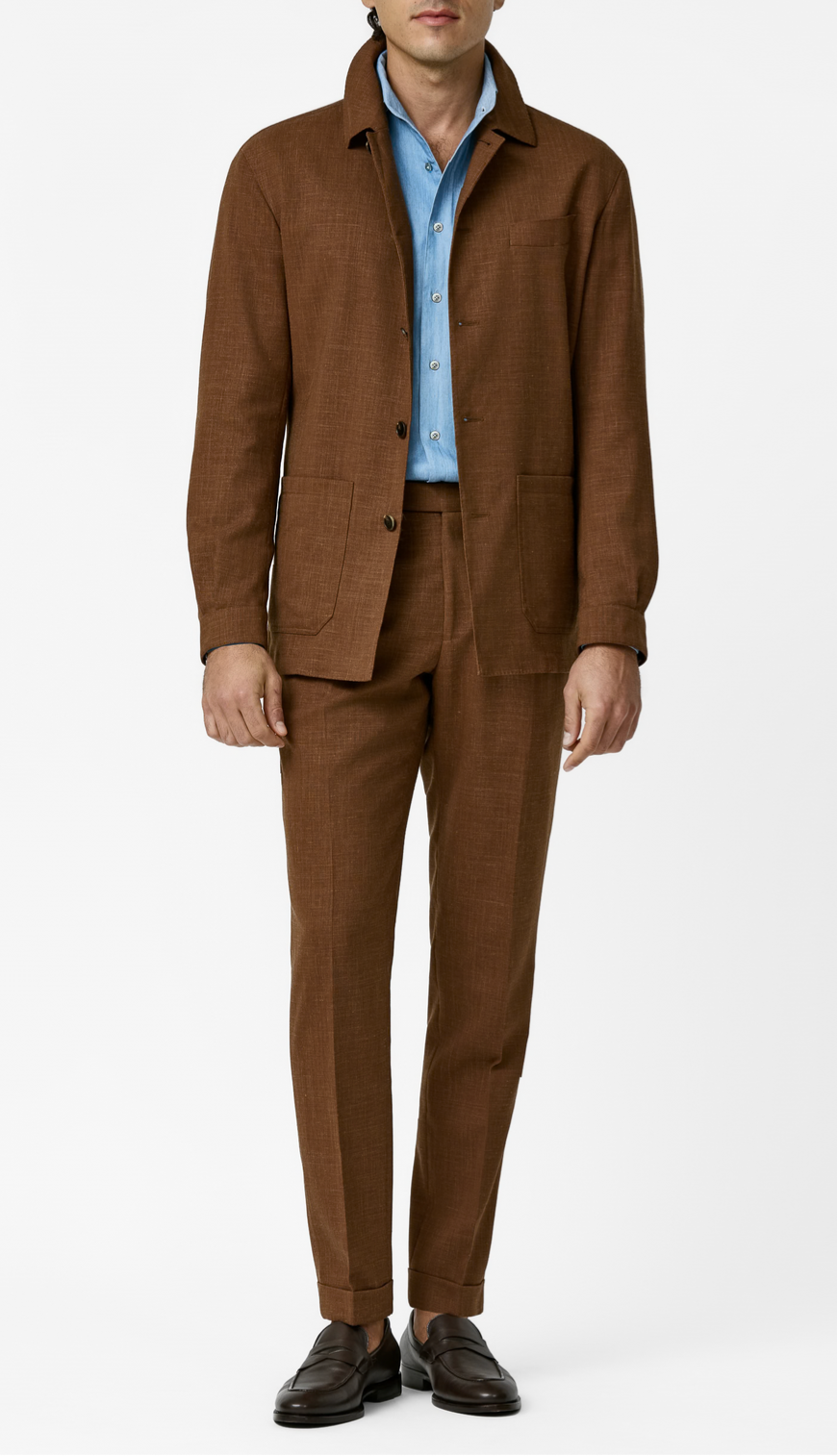 Paulo Oliveira Ginger Wool & Linen Tropical Stretch