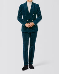 Pontoglio Prussian Blue Stretch Cotton Corduroy