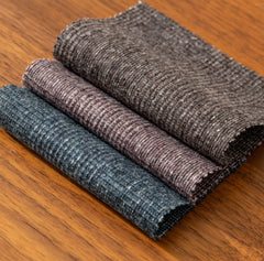 Lanificio Ermenegildo Zegna CASHTWEED Dusty Pink & Dark Brown Silk, Wool & Cashmere Glencheck with White Slubs
