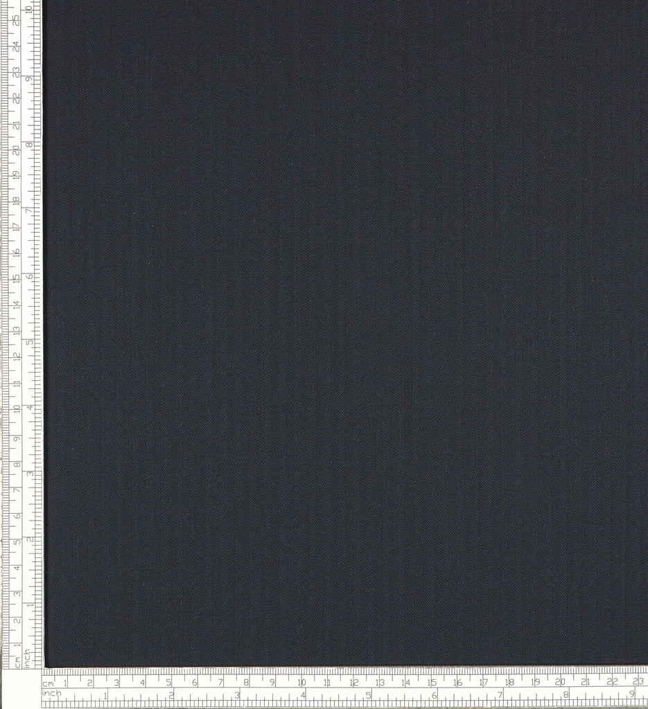 TASMANIAN 100% Virgin Ultra-Fine S170's Merino Wool Midnight Blue Herringbone