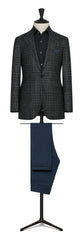 Albini Knit Dark Grey Piqué Doppio Cotton