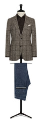 Albini Knit Dark Brown Melange Piqué Doppio Cotton