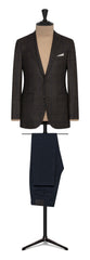 Olimpias Cotton Dark Blue Garment Dyed Stretch Broken Twill