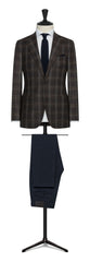 Olimpias Cotton Dark Blue Garment Dyed Stretch Broken Twill
