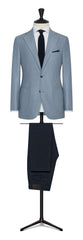 Olimpias Cotton Dark Blue Garment Dyed Stretch Broken Twill