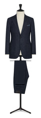 Olimpias Cotton Dark Blue Garment Dyed Stretch Broken Twill
