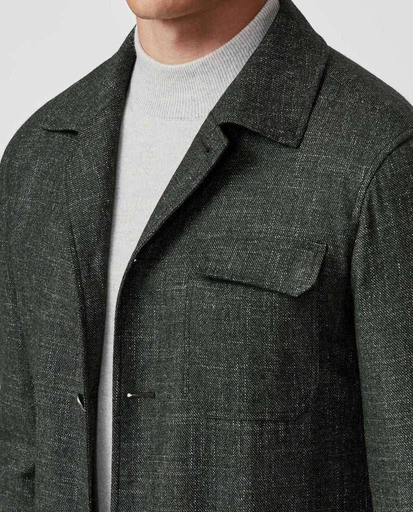 Marlane Evergreen Jaspé Wool, Cotton & Linen Twill