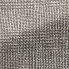 Loro Piana Sand Grey Wool, Silk & Cashmere with Glencheck