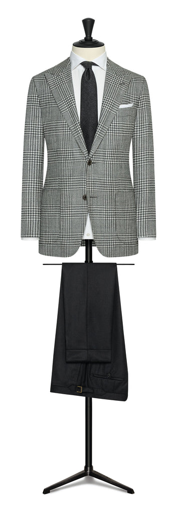 Trousers Barberis Canonico Black Flannel S120 Merino Wool with Natural Stretch