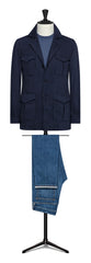 Cariaggi Denim Blue Pure Cashmere