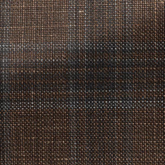 Loro Piana SUMMERTIME Terracotta Wool, Silk & Linen with Two Tone Blue Overcheck