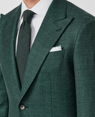 Loro Piana Bottle Green Wool, Silk & Linen Open Weave