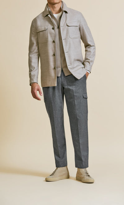 ZELANDER Sand S150 Merino Wool Flannel