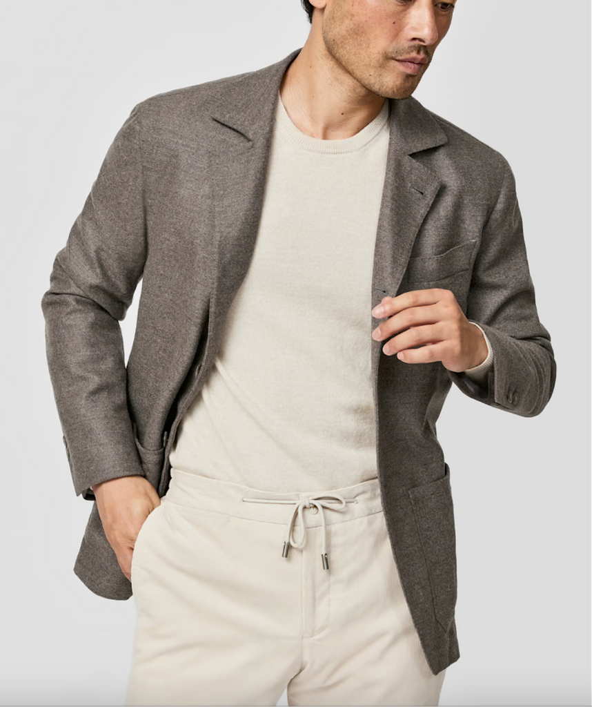 Loro Piana ZELANDER Coffee Brown S150 Merino Wool Flannel