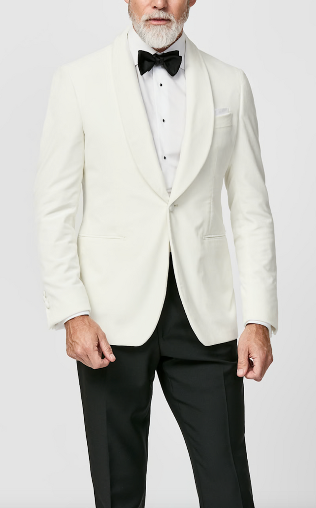 Pontoglio White Stretch Cotton Velvet