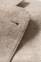 Ferla Ivory & Cream Merino Wool & Baby Alpaca Herringbone