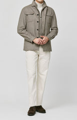 Loro Piana Sand Coffee Brown Wool Cashmere Houndstooth Inspiration