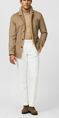 CASHMERE AWARD MOVE Soft Caramel Stretch Cashmere Plain Weave