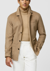 CASHMERE AWARD MOVE Soft Caramel Stretch Cashmere Plain Weave