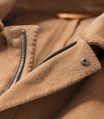 Vest / Bodywarmer BACTRIAN Cinnamon Brushed Pure Baby Camel Plain Weave