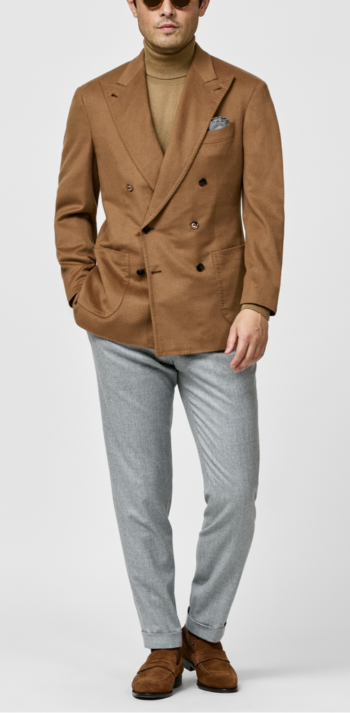 Loro Piana BACTRIAN Cinnamon Brushed Pure Baby Camel Plain Weave