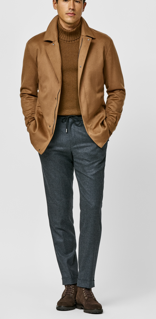 Loro Piana BACTRIAN Cinnamon Brushed Pure Baby Camel Plain Weave